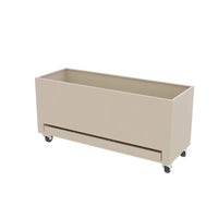 Indoor Mobile Planter Box with Water Tray for Living Room Balcony Rooftop Terrace, Stainless Steel Wheels Outdoor Landscape Planting Box