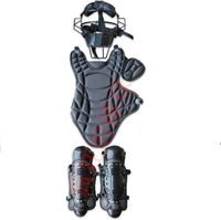 Competition Grade Baseball Softball Catcher's Protective Gear Set for Youth and Adults - Helmet, Chest Protector, Leg Guards