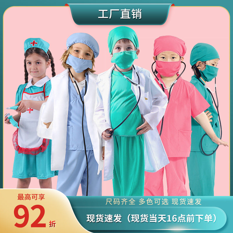 Kids' Doctor Nurse Surgeon Role Play Costume Set