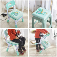 Thickened Plastic Kids Chair with Backrest for Kindergarten and Home Dining