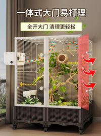 Large Luxury Bird Cage for Parrots, Sunbirds, Cockatiels, Lovebirds - Home Villa Design