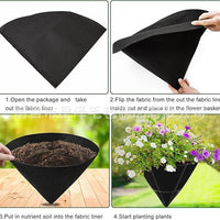 Felt Cone Hanging Planter Basket Liner, Non-Woven Plant Pot Replacement Liner for Outdoor Plants