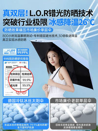 Automatic UV Protection Umbrella for Sun and Rain, Compact and Portable