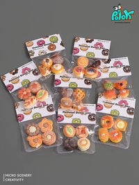 Miniature Donut Cake Dessert Bread Play Food Set for Kids