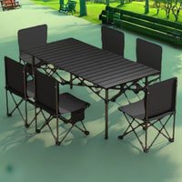 Outdoor Folding Table and Chair Set with Storage Bag for Camping