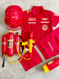 Kids' Firefighter Costume Play Set for Role Play and Performance