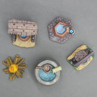 Miniature Retro Bonfire Well Water Feature Micro Landscape DIY Model