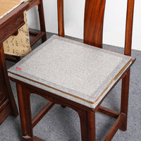 Solid Wood Chair Cushion with Coir Core and Removable Rattan-Style Cover for Dining and Armchairs