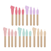 Premium Silicone Makeup Brush Set for Face, Eyes, and Brows - Portable Beauty Tool Kit
