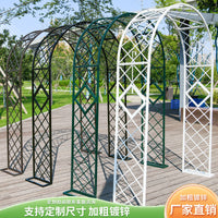European Style Wrought Iron Garden Arch for Climbing Plants and Flowers