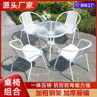Outdoor Balcony Bistro Set, 3-Piece Folding Table and Chairs for Small Spaces, White