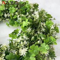 Large Artificial Clover Wreath for St. Patrick's Day Door Decor