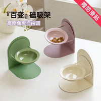 Ceramic Elevated Pet Bowl for Cats & Small Dogs, Tilted Anti-Vomit Food & Water Dish, Large Capacity, Neck Protection