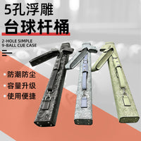 Premium 5-Hole Billiard Cue Stick Case with 3D Embossed Design and Extension Handle