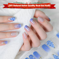 UV Gel Nail Wraps Semi-Cured Nail Art Stickers for Halloween & Christmas, Luminous