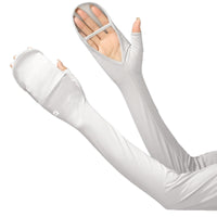 Unisex Cooling Sun Protection Arm Sleeves with Finger Holes for Summer Outdoor Activities