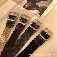 Canvas Woven Belt for Men and Women, Punch-Free, Casual Style for Jeans