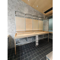 Modern Minimalist Aluminum Display Cabinet with Pegboard for Retail Store