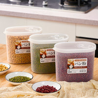 Japanese Imported Flour Storage Container with Rotating Lid, 1.5L Kitchen Plastic Airtight Food Preservation Box