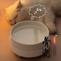 Ceramic Pet Food and Water Bowl with Non-Slip Base for Cats and Small Dogs
