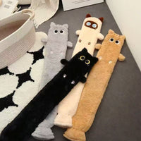 Plush Faux Rabbit Fur Hot Water Bottle with Cover, Thickened Warm Hand Warmer for Winter