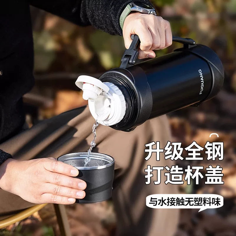 Fuguang Large Capacity 304 Stainless Steel Insulated Water Bottle for Outdoor Travel, 1.2L/1.5L