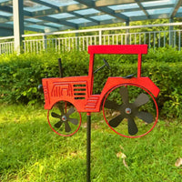 Outdoor Metal Tractor Windmill Garden Yard Decor