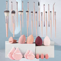 20/30 Pcs Makeup Brush Set Eyeshadow Powder Foundation Brushes Portable Travel Kit with Puffs
