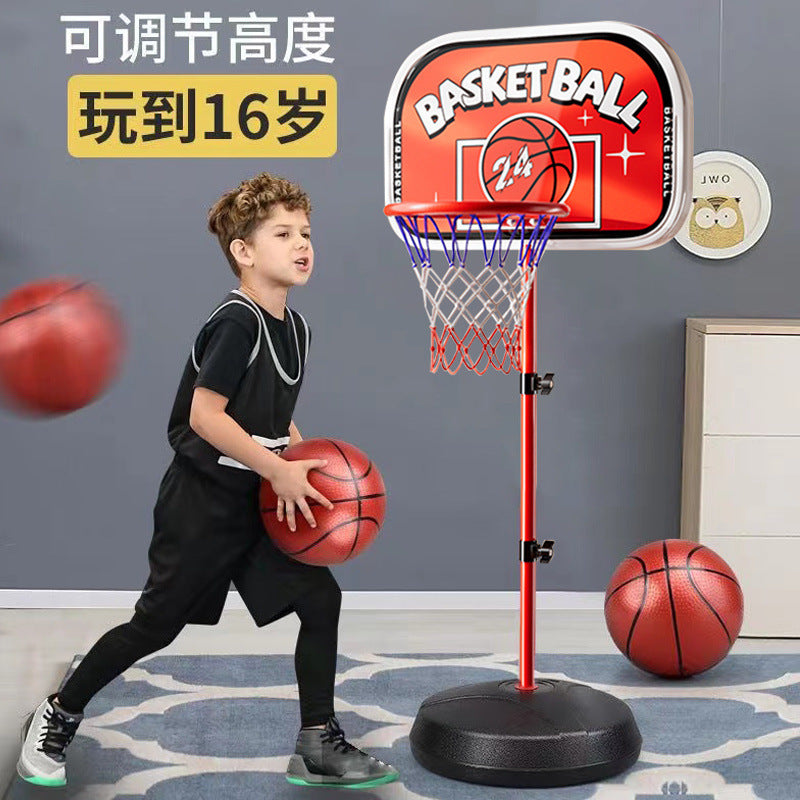 Adjustable Kids Basketball Hoop Stand with Net and Ball for Indoor Outdoor Play