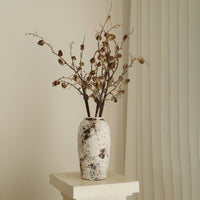 Wabi-Sabi Style Vintage Ceramic Vase Rustic Zen Decor