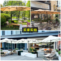 Outdoor Patio Umbrella with Sandbag Base for Garden, Balcony, Cafe, and Commercial Use