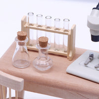Dollhouse Miniature Laboratory Glassware Set - Test Tubes & Beakers