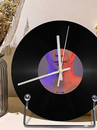 DIY Graffiti Vinyl Record Wall Clock Creative Living Room Decor Birthday Gift