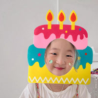 Children's Day Birthday Party Headgear Photo Props - Cake and Gift Box Designs