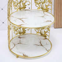 Middle Eastern Style Iron Art Birdcage Multi-layer Cake Display Stand Vanity Cosmetic Organizer