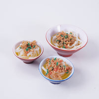 Miniature PVC Braised Pork Noodle Bowl Keychain or Ornament