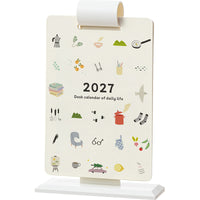 2027 Desktop Flip Calendar with Memo Pad and Planner