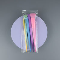 5-Piece Macaron Tapered Makeup Brush Set for Face and Eyes