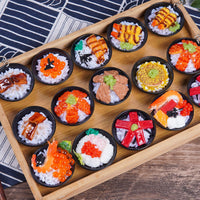 Miniature Japanese Donburi Keychain Food Replica