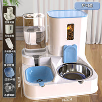 Automatic Pet Feeder and Water Dispenser for Cats and Dogs, 2-in-1 Food and Water Bowl Set