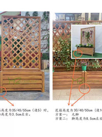 Aluminum Alloy Planter Box with Trellis for Climbing Plants, Garden Fence and Decorative Screen