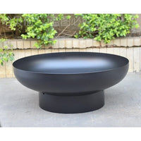 Outdoor Garden Fire Pit with Grill Grate for Patio Backyard Camping Bonfire Wood Burning Fire Bowl