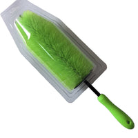 Car Wheel and Tire Cleaning Brush with Splash Guard, Hard Bristle Rim Detailing Brush