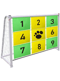 Soccer Goal with Target Sheet for Penalty Kick Training - Portable 2-in-1 Football Goal