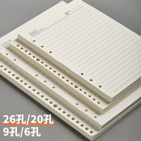 Loose Leaf Notebook Refills A5/B5, 6/9/20/26-Hole Lined Paper for Spiral Notebooks, Student Office Meeting Notepads