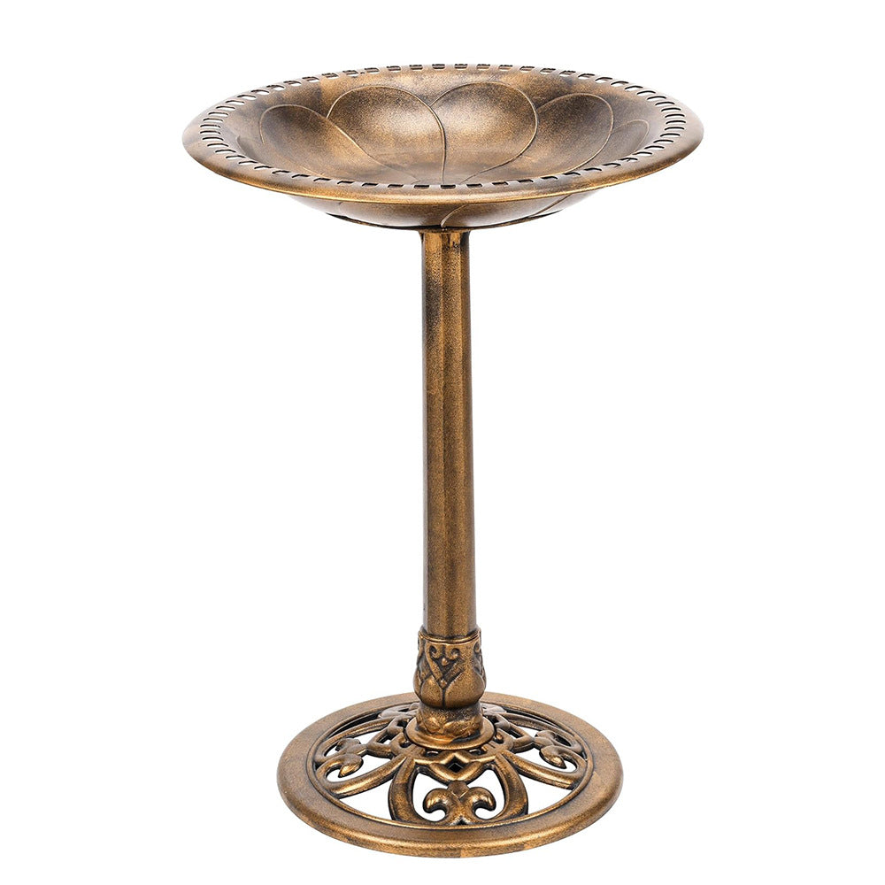 Outdoor Garden Bird Bath with Solar Fountain - Decorative Bird Feeder for Yard Patio Decor