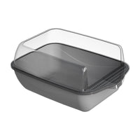 Large Open Cat Litter Box with Low Entry and Anti-Splash Design, Easy to Clean Pet Toilet