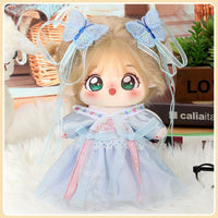 20cm Cotton Doll Clothes Set with Dress and Headwear for Plush Princess Dolls