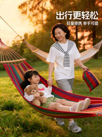 Outdoor Anti-rollover Hammock for Kids and Adults, Thickened Indoor Swing, High-end Camping Picnic Hanging Chair, Double Summer Hammock