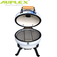 Portable 12-Inch Ceramic Charcoal BBQ Grill for Tabletop and Outdoor Use